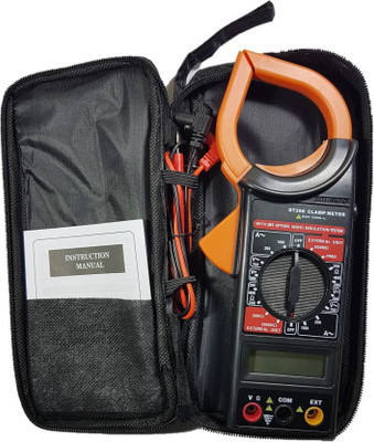 HOTCHPOTCH DT266 clamp meter with LCD display for AC/DC current voltage measurement Digital Multimeter(Yellow 2000 Counts)