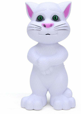 Niltrols Tom Tiny's World Intelligent Touching and Mimicry Talking Tom Cat with Wonderful Voice(White)