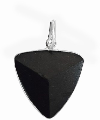 Shubhanjali Reiki Crystal Natural Triangle Shape Pendant Black Tourmaline Stone Pendent for Reiki Healing and Crystal Healing Stone Pendant Protection, Security, Stress releaser, Strength Tourmaline Stone Pendant