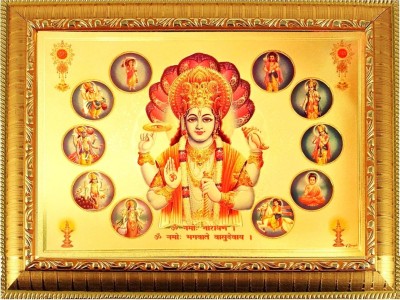 SUNINOW God Vishnu Dashavatara Photo Frame Religious Frame