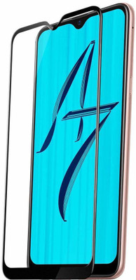 VISHZONE Edge To Edge Tempered Glass for Oppo A7(Pack of 1)