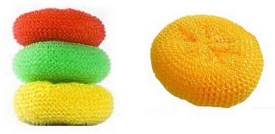 SHARPIE SCRUBBER Nylon Scurb pad Scrub Pad(Regular, Pack of 4)