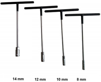 Inditrust Vanadium Steel Tool Kit Set For Home And Office T Spanner (Combo) (8MM,10 MM,12MM,14MM) Socket Set(Pack of 4)