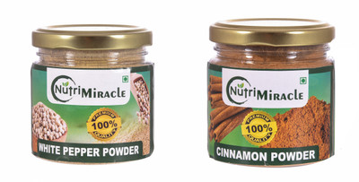 NUTRI MIRACLE cinnamon white pepper powder combo pack(2 x 100 g)