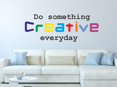 Wallzone 80 cm Be Creative Removable Sticker(Pack of 1)