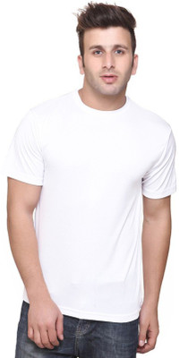 OLD SPRIT Solid Men Round Neck White T-Shirt