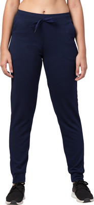 Lesuzaki Solid Women Dark Blue Track Pants