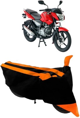 AutoKick Two Wheeler Cover for Bajaj(Pulsar 150 DTS-i, Orange)