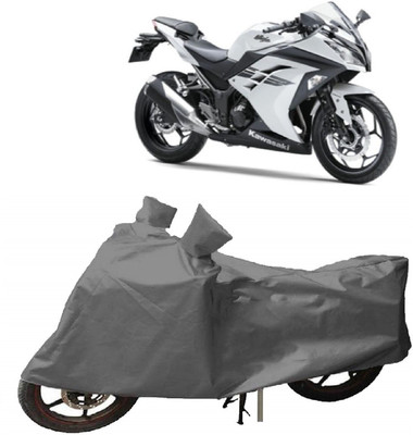 THE REAL ARV Waterproof Two Wheeler Cover for Kawasaki(Ninja 300, Grey)