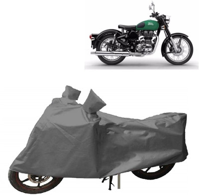 APNEK Two Wheeler Cover for Royal Enfield(Twin, Grey)