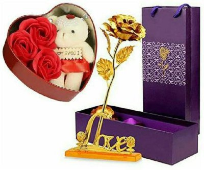 ajmera sales Artificial Flower, Soft Toy Gift Set