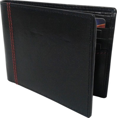 Tishya Men Black Genuine Leather Wallet(4 Card Slots)