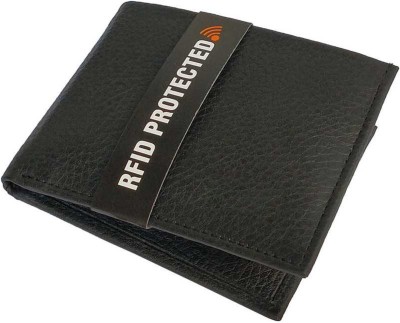 Aardee Men Black Genuine Leather Wallet(6 Card Slots)