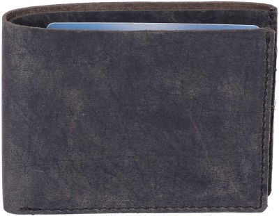 Aardee Men Black Genuine Leather Wallet(8 Card Slots)