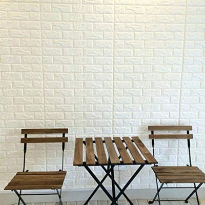 Nyalkaran Vinyl Architecture White Wallpaper(L x W: 77 cm x 70 cm, Pack of 10)