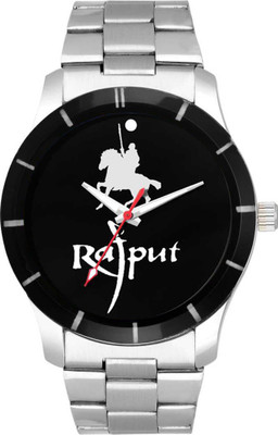 Tarido New Exclusive Black dial with silver chain strap analog wrist watch Analog Watch  - For Boys