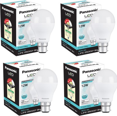 Panasonic 12 W Round B22 LED Bulb(White, Pack of 4)