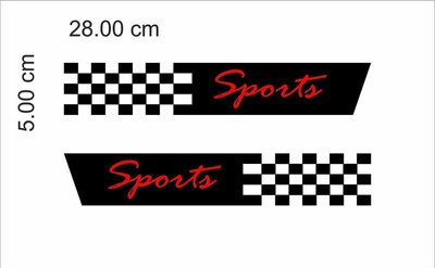 AVSARACHNA Sticker & Decal for Car(Red, Black)