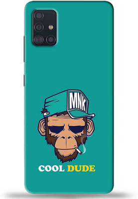 NDCOM Back Cover for Samsung Galaxy M51 Monkey Cool Dude Printed(Multicolor, Hard Case, Pack of: 1)