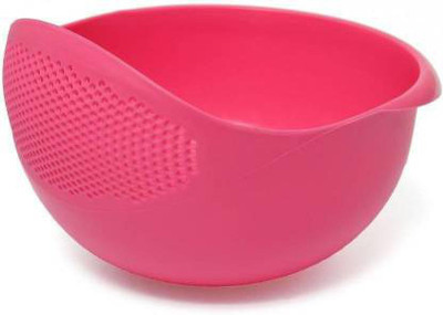 desai Rice Pulses Fruits Vegetable Noodles Pasta Colander Washing Bowl Strainer & Drainer Strainer Colander (Pack of 1) Colander(Pink Pack of 1)