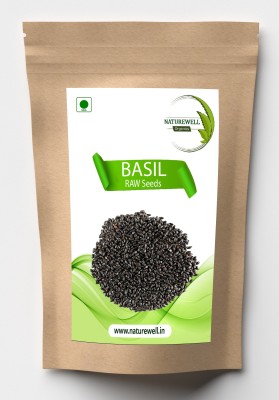 Naturewell Basil Seeds / Tukmariya / Sabja / Bapji Seed for Protein | Iron | Folic acid and Dietary Fibre |Calcium | Anti Oxidents for Weight Loss (Raw Seed ) Basil Seeds(500 g)