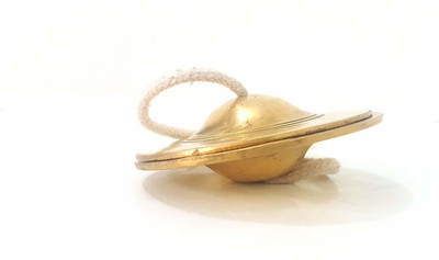Fellix Manjeera Pooja Bell Kartal Instrument Brass Pooja Bell(Gold, Pack of 1)