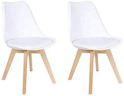 Urbancart Backrest and Padded Seat Cushion Side Chairs with Sturdy Wooden Legs for Home Kitchen, Living Room, Office, Cafeteria, Restaurant, Bar.(White) Plastic Living Room Chair(Finish Color - White, DIY(Do-It-Yourself)) Urbancart Backrest and Padded Seat Cushion Side Chairs with Sturdy Wooden Legs for Home Kitchen, Living Room, Office, Cafeteria, Restaurant, Bar.(White) Plastic Living Room Chair(Finish Color - White, DIY(Do-It-Yourself))