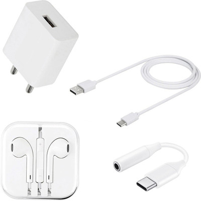 SARVIN Wall Charger Accessory Combo for Motorola One Macro(White)