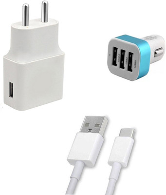 DAKRON Wall Charger Accessory Combo for Lenovo K10 Plus(White)