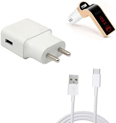 DAKRON Wall Charger Accessory Combo for OPPO A5 2020(White)