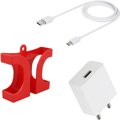 DAKRON Wall Charger Accessory Combo for Samsung Galaxy A20s(White)