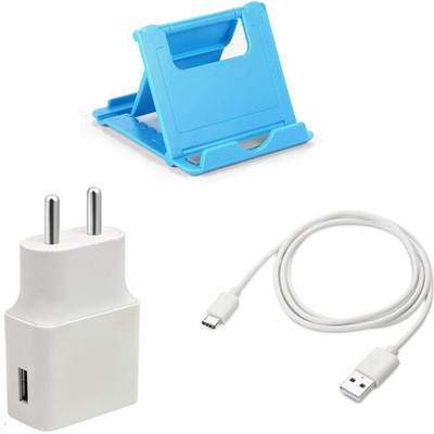 DAKRON Wall Charger Accessory Combo for Realme 5 Pro(White)