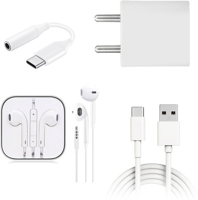 DAKRON Wall Charger Accessory Combo for OPPO A9 2020(White)