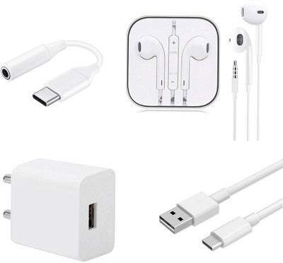 SARVIN Wall Charger Accessory Combo for Samsung Galaxy A30s(White)