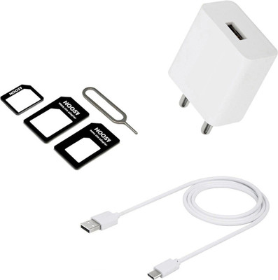DAKRON Wall Charger Accessory Combo for Vivo Z1x(White)