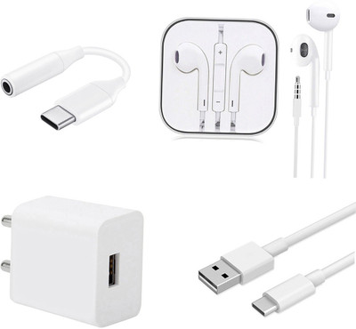 SARVIN Wall Charger Accessory Combo for Xiaomi Redmi Note 8 Pro(White)