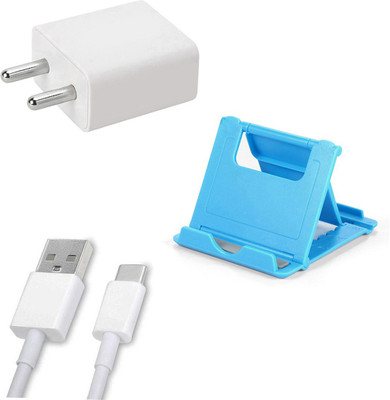 DAKRON Wall Charger Accessory Combo for Lenovo K10 Plus(White)