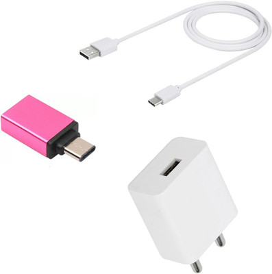 DAKRON Wall Charger Accessory Combo for Samsung Galaxy A20s(White)