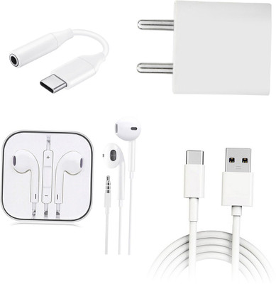 SARVIN Wall Charger Accessory Combo for LG W30 Pro(White)