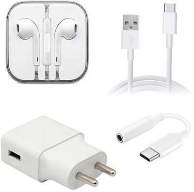 DAKRON Wall Charger Accessory Combo for OPPO Reno 2(White)