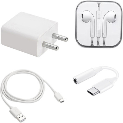 SARVIN Wall Charger Accessory Combo for Lenovo K10 Note(White)