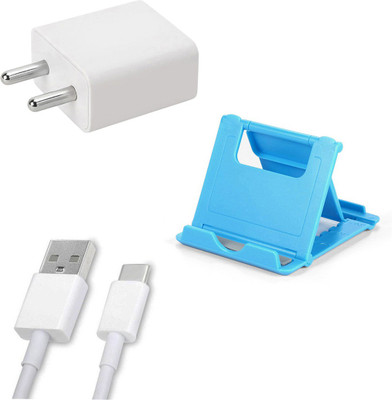 DAKRON Wall Charger Accessory Combo for Samsung Galaxy M10s(White)