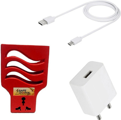 DAKRON Wall Charger Accessory Combo for Samsung Galaxy A20s(White)