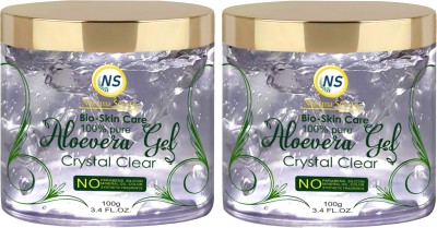 Nuerma Science Crystal Clear Aloe Vera Gel (Pack of 2) All in one moisturizer Gel for Face & Skin(200 g)