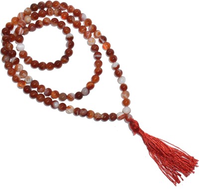 Healings4u Red Sulemani hakik aqeeq Chakra Healing Balancing 108 Bead Yoga Meditation Prayer Jap Mala Necklace Crystal Crystal Necklace