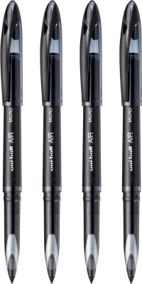 uni-ball Air Micro UBA 188M 0.5mm Roller Pen | Bold Ink & Smooth Writing | Ergonomic Grip Roller Ball Pen(Pack of 4, Black)