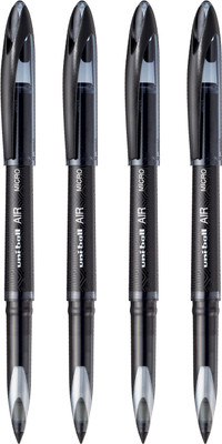 uni-ball Air Micro UBA 188M 0.5mm Roller Pen | Bold Ink & Smooth Writing | Ergonomic Grip Roller Ball Pen(Pack of 4, Black)