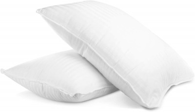 Swikon star Polyester Fibre Solid Sleeping Pillow Pack of 2(White)