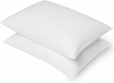 Changers Polyester Fibre Solid Sleeping Pillow Pack of 2(White)