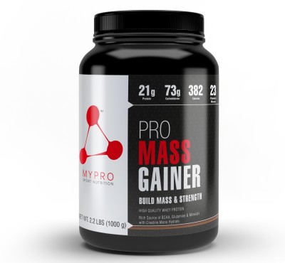 Mypro Sport Nutrition High Protein And High-Calorie Formula Pro Mass Gainer Supplement Powder Weight Gainers/Mass Gainers(1 kg, Coffee Latte Flavor)